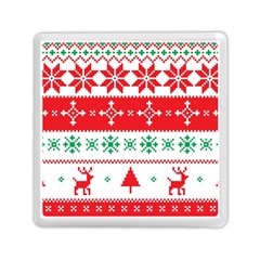 Ugly Christmas Sweater Pattern Memory Card Reader (square) by Sobalvarro