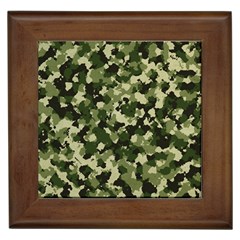 Dark Green Camouflage Army Framed Tile by McCallaCoultureArmyShop
