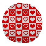 Background Card Checker Chequered Large 18  Premium Flano Round Cushions Front