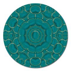 Over The Calm Sea Is The Most Beautiful Star Magnet 5  (round) by pepitasart