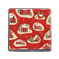 Christmas New Year Seamless Pattern Memory Card Reader (square 5 Slot) by Vaneshart