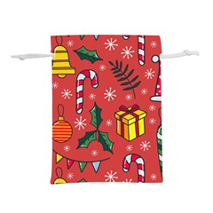 Colorful Funny Christmas Pattern Lightweight Drawstring Pouch (s) by Vaneshart