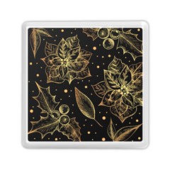 Christmas Pattern With Vintage Flowers Memory Card Reader (square) by Vaneshart