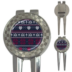 Beautiful Knitted Christmas Pattern 3-in-1 Golf Divots by Vaneshart
