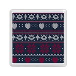 Beautiful Knitted Christmas Pattern Memory Card Reader (Square) Front