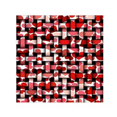 Background Red Summary Small Satin Scarf (square) by HermanTelo