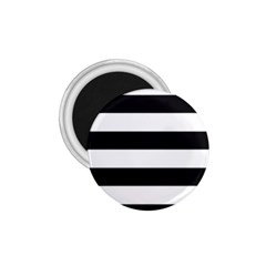 Black And White Large Stripes Goth Mime French Style 1 75  Magnets by genx