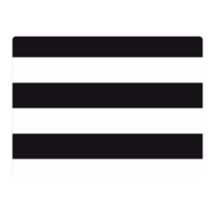 Black And White Large Stripes Goth Mime French Style Double Sided Flano Blanket (mini)  by genx
