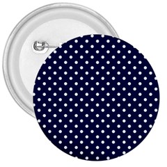 Pois Blanc/marine 3  Buttons by kcreatif