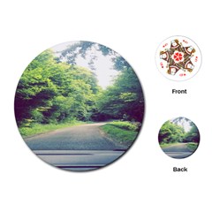 Photo Vue Sur Forêt  Playing Cards Single Design (round) by kcreatif