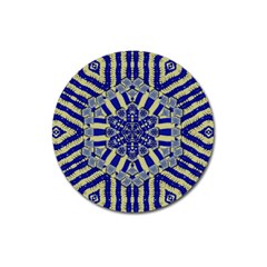 Wood Flower And Matches Mandala Vintage Magnet 3  (round) by pepitasart