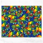 Clown World Pepe The Frog Honkhonk Meme Kekistan Funny Pattern Blue  Rectangular Jigsaw Puzzl Front