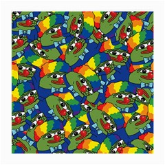 Clown World Pepe The Frog Honkhonk Meme Kekistan Funny Pattern Blue  Medium Glasses Cloth (2 Sides) by snek