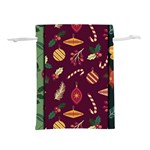 Christmas Pattern Collection Flat Design Lightweight Drawstring Pouch (S) Front