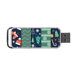 Flat Design Christmas Pattern Set Portable Usb Flash (one Side) by Vaneshart