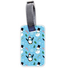 Colorful Funny Christmas Pattern Cartoon Luggage Tag (two Sides) by Vaneshart