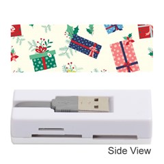 Christmas Gifts Pattern With Flowers Leaves Memory Card Reader (stick) by Vaneshart