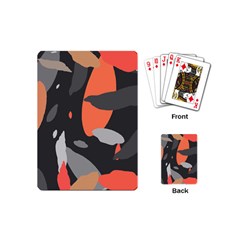 Pattern Formes Corail/noir Playing Cards Single Design (mini) by kcreatif