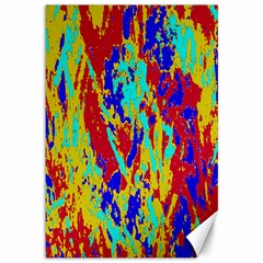 Multicolored Vibran Abstract Textre Print Canvas 12  X 18  by dflcprintsclothing