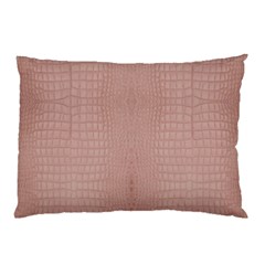 Pink Alligator Print Pillow Case (two Sides) by LoolyElzayat
