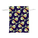Fish Background Abstract Animal Lightweight Drawstring Pouch (L) Back