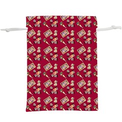 Robin Art Red Pattern  Lightweight Drawstring Pouch (xl) by snowwhitegirl