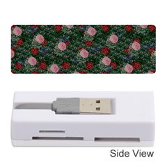 Dark Floral Butterfly Teal Bats Lip Green Memory Card Reader (stick) by snowwhitegirl