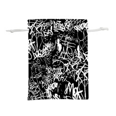Graffiti Abstract Collage Print Pattern Lightweight Drawstring Pouch (m) by dflcprintsclothing