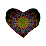 Fractal Abstract Background Pattern Standard 16  Premium Flano Heart Shape Cushions Front