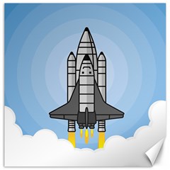 Rocket Shuttle Spaceship Science Canvas 16  X 16  by Wegoenart