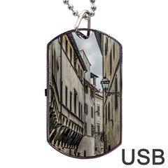 Houses At Historic Center Of Florence, Italy Dog Tag Usb Flash (one Side) by dflcprintsclothing