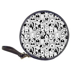 Seamless Pattern With Black White Doodle Dogs Classic 20-cd Wallets by Vaneshart