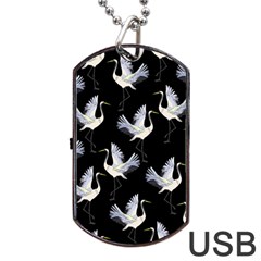 Crane Pattern Dog Tag Usb Flash (one Side) by Wegoenart