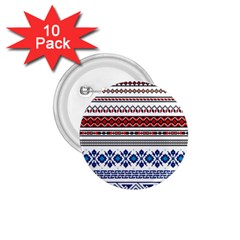 Illustration Ukrainian Folk Seamless Pattern Ornament Ethnic Ornament Border Element 1 75  Buttons (10 Pack) by Wegoenart
