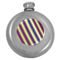 Colorful Strips Round Hip Flask (5 Oz) by Sparkle