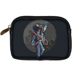 Illustration Drunk Astronaut Digital Camera Leather Case by Vaneshart