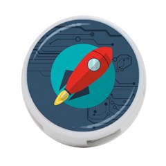 Rocket With Science Related Icons Image 4-port Usb Hub (one Side) by Vaneshart