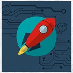 Rocket With Science Related Icons Image Canvas 20  x 20  19 x19.27  Canvas - 1