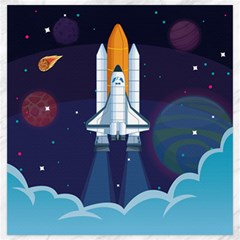 Spaceship Milkyway Galaxy Canvas 20  X 20  by Vaneshart
