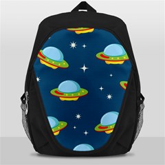 Seamless Pattern Ufo With Star Space Galaxy Background Backpack Bag by Vaneshart