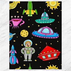 Seamless Pattern With Space Objects Ufo Rockets Aliens Hand Drawn Elements Space Canvas 18  X 24  by Vaneshart