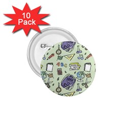 Hand Drawn Pattern School 1 75  Buttons (10 Pack) by Vaneshart