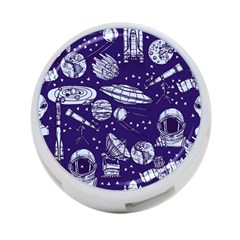 Space Sketch Seamless Pattern 4-port Usb Hub (one Side) by Vaneshart