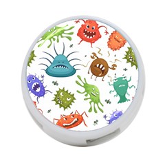 Dangerous Streptococcus Lactobacillus Staphylococcus Others Microbes Cartoon Style Vector Seamless 4-port Usb Hub (one Side) by Vaneshart