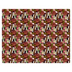 Swimmer 20s Burgundy Double Sided Flano Blanket (medium)  by snowwhitegirl