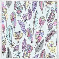 Vector Illustration Seamless Multicolored Pattern Feathers Birds Canvas 16  X 16  by Vaneshart