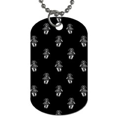 Creepy Skull Doll Motif Print Pattern Dog Tag (two Sides) by dflcprintsclothing