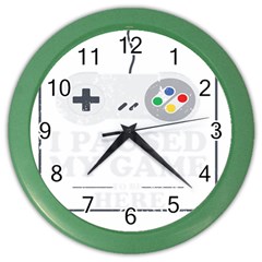 Ipaused2 Color Wall Clock by ChezDeesTees