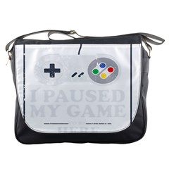 Ipaused2 Messenger Bag by ChezDeesTees