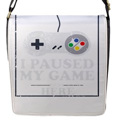 Ipaused2 Flap Closure Messenger Bag (s) by ChezDeesTees